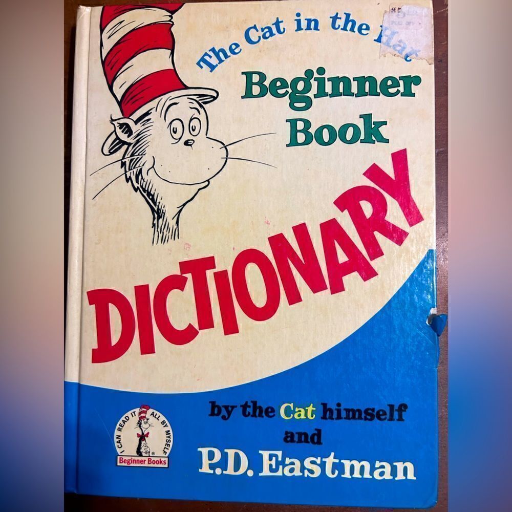 Vintage 1964 1st edition Dr Suess Cat in the hat illustrated dictionary  book